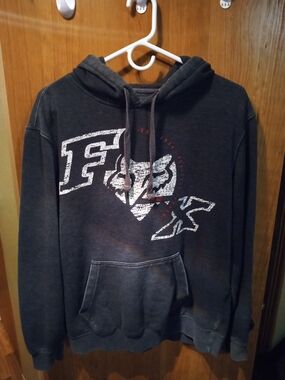Fox Men's Black Graphic Pullover Hoodie